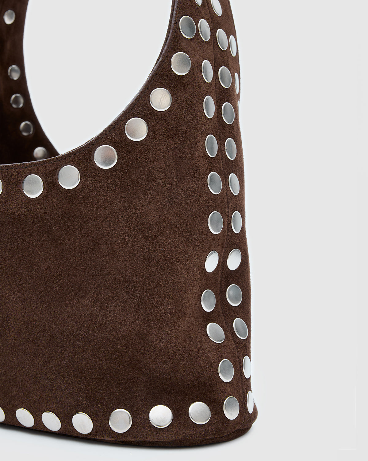 Stud Bitter Brown Suede