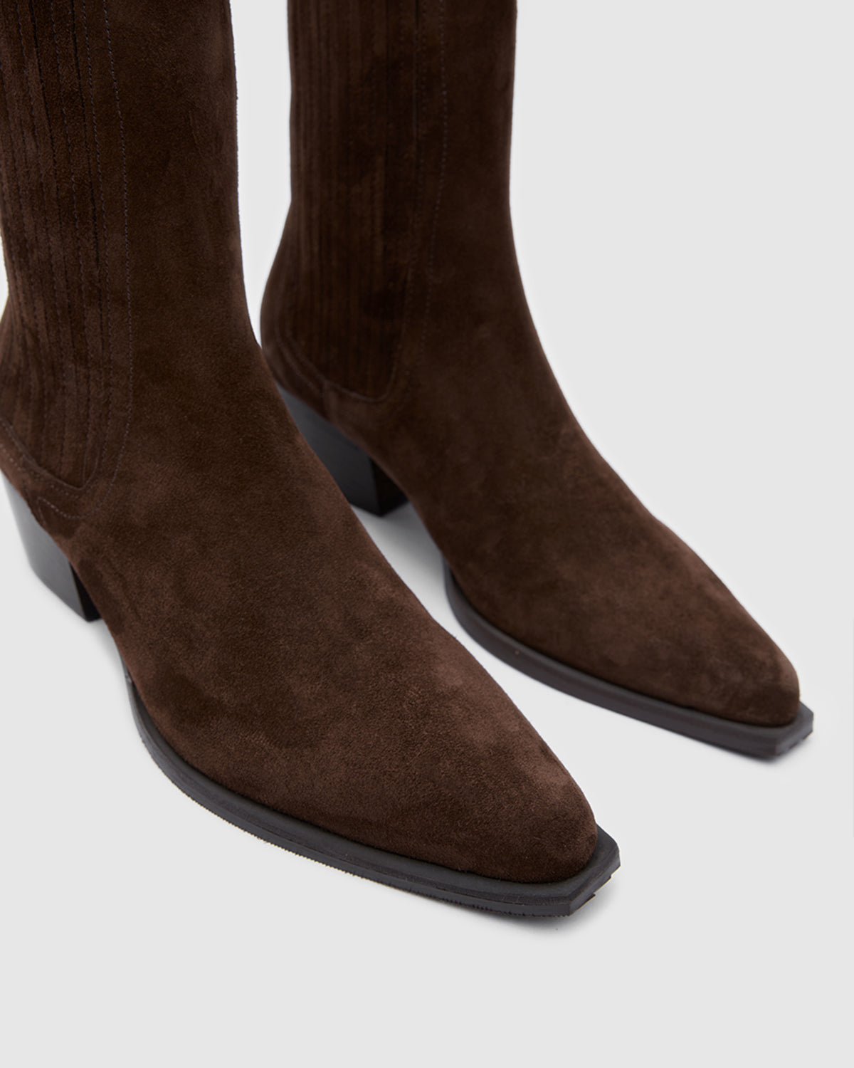 Siena Western Low Bitter Brown Suede