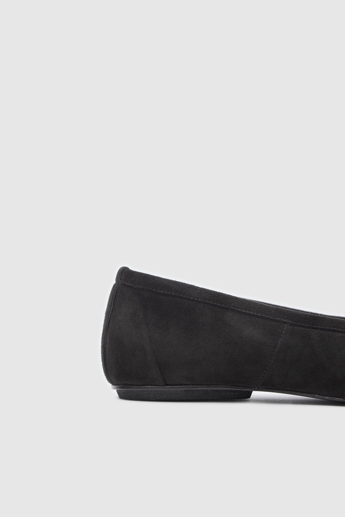 Split Toe Ballet Flats Black Suede