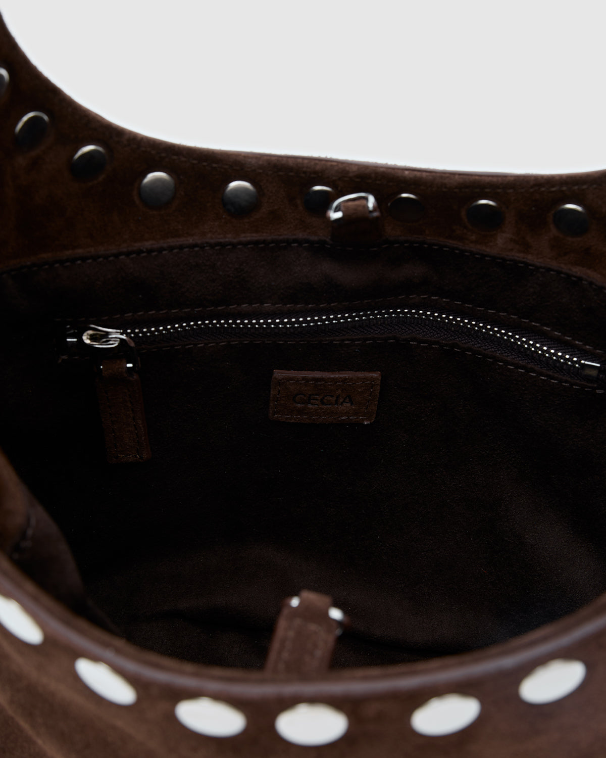 Stud Bitter Brown Suede