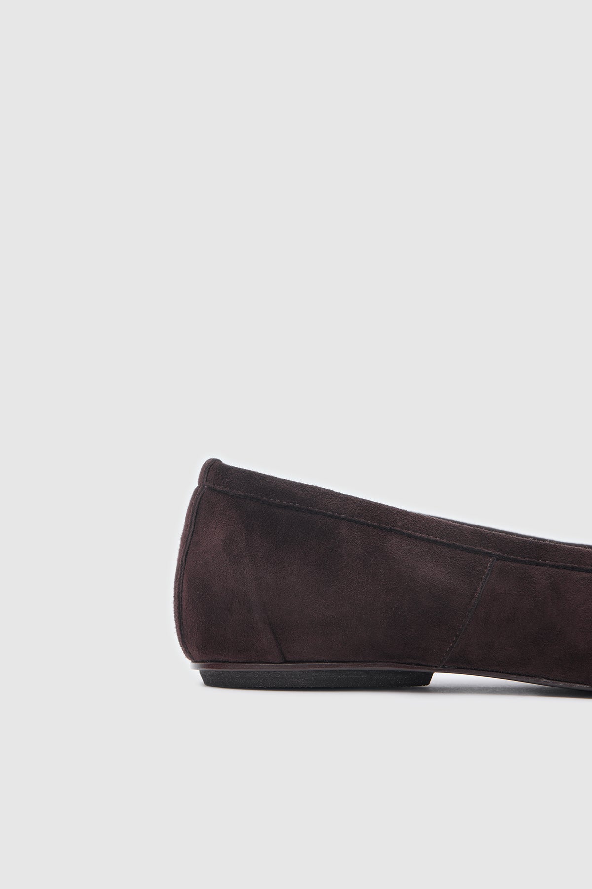 Split Toe Ballet Flats Bitter Brown Suede