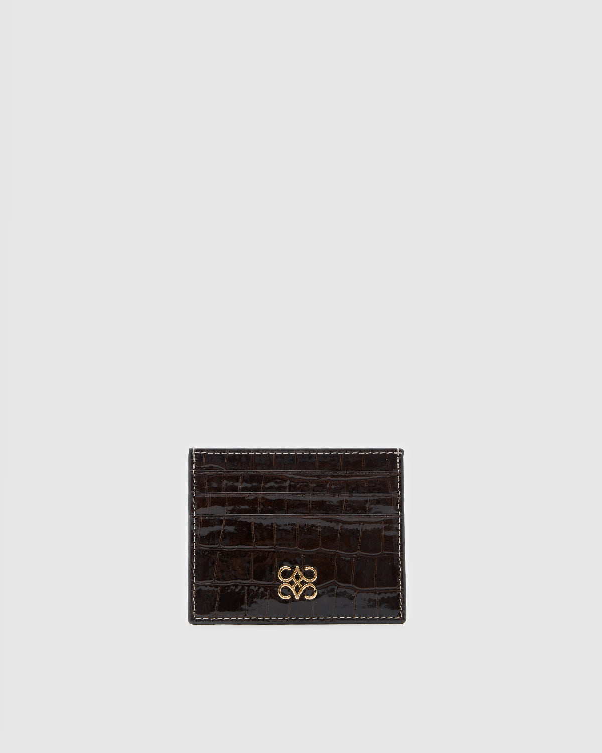 Cardholder Croco Brown