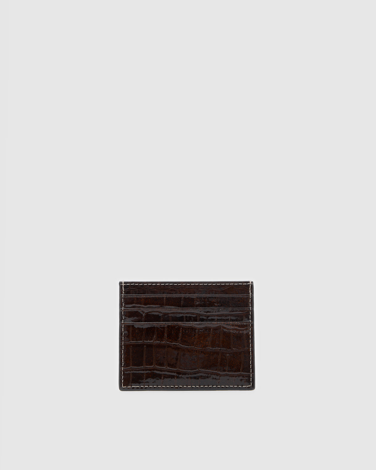 Cardholder Croco Brown