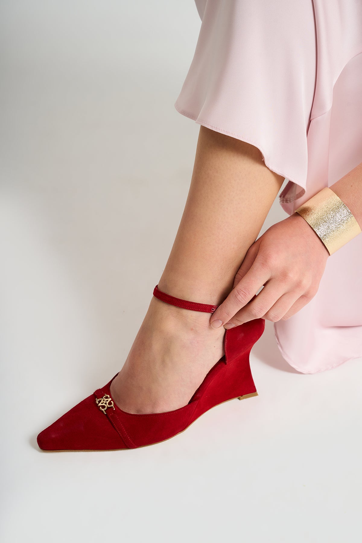 Rhea Red Suede