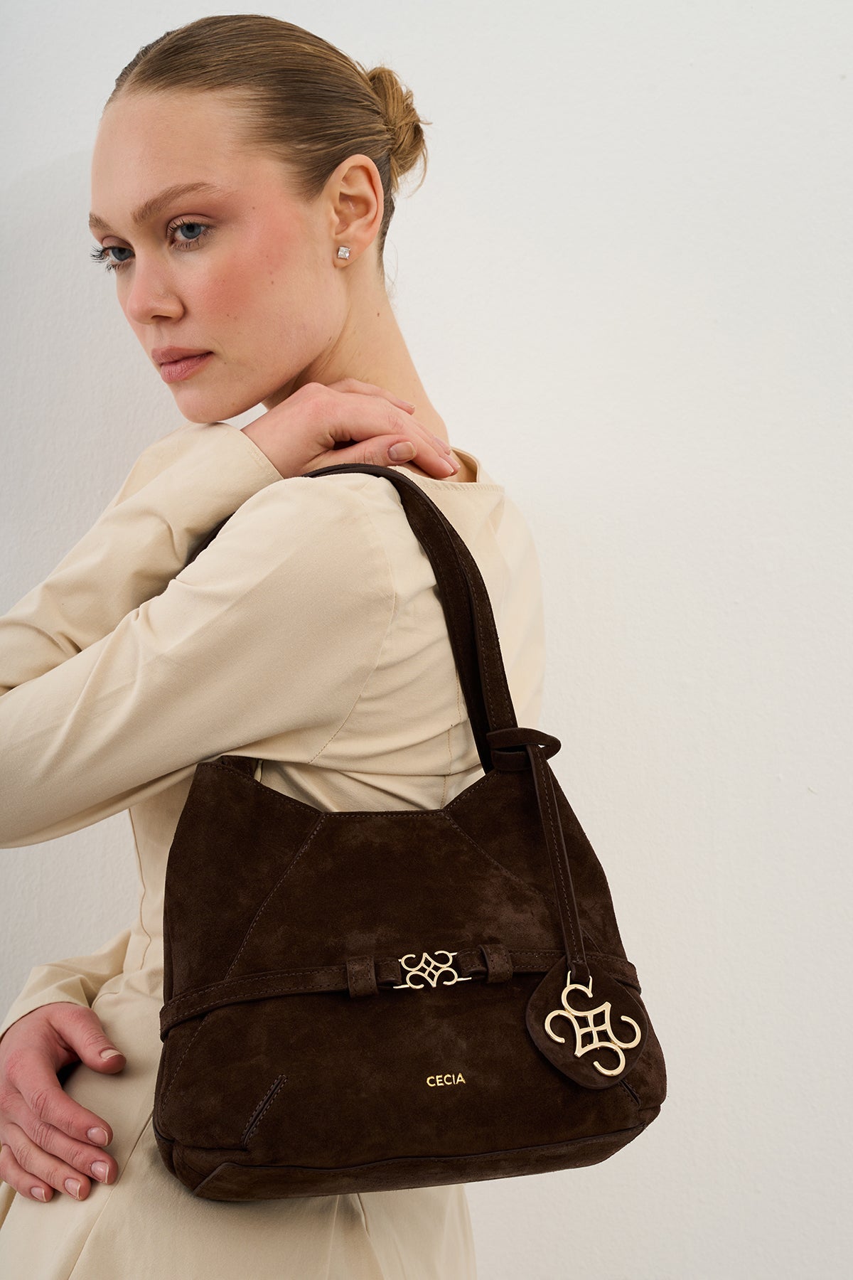 ARIES TOTE Bitter Brown Suede