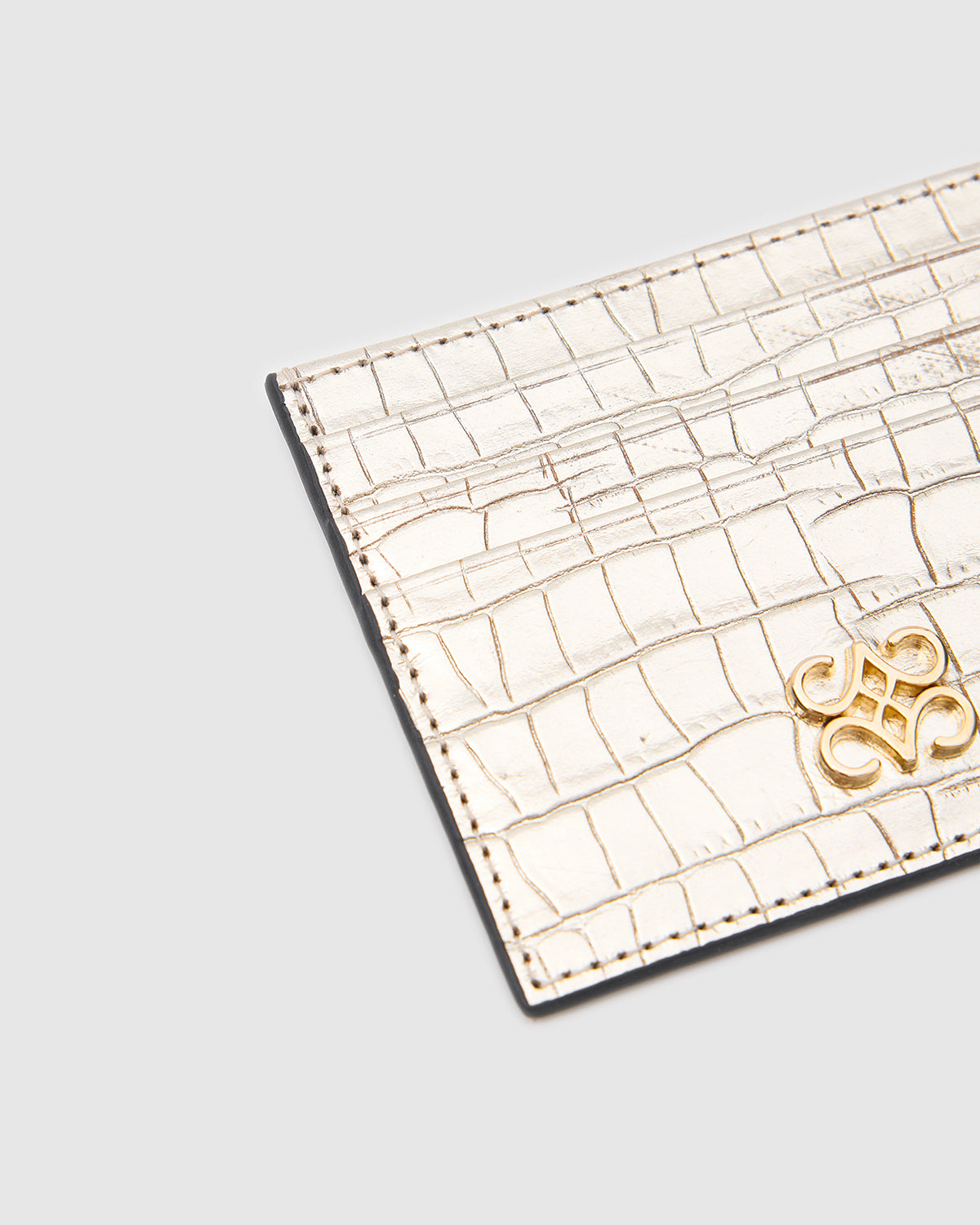 Cardholder Croco Light Gold