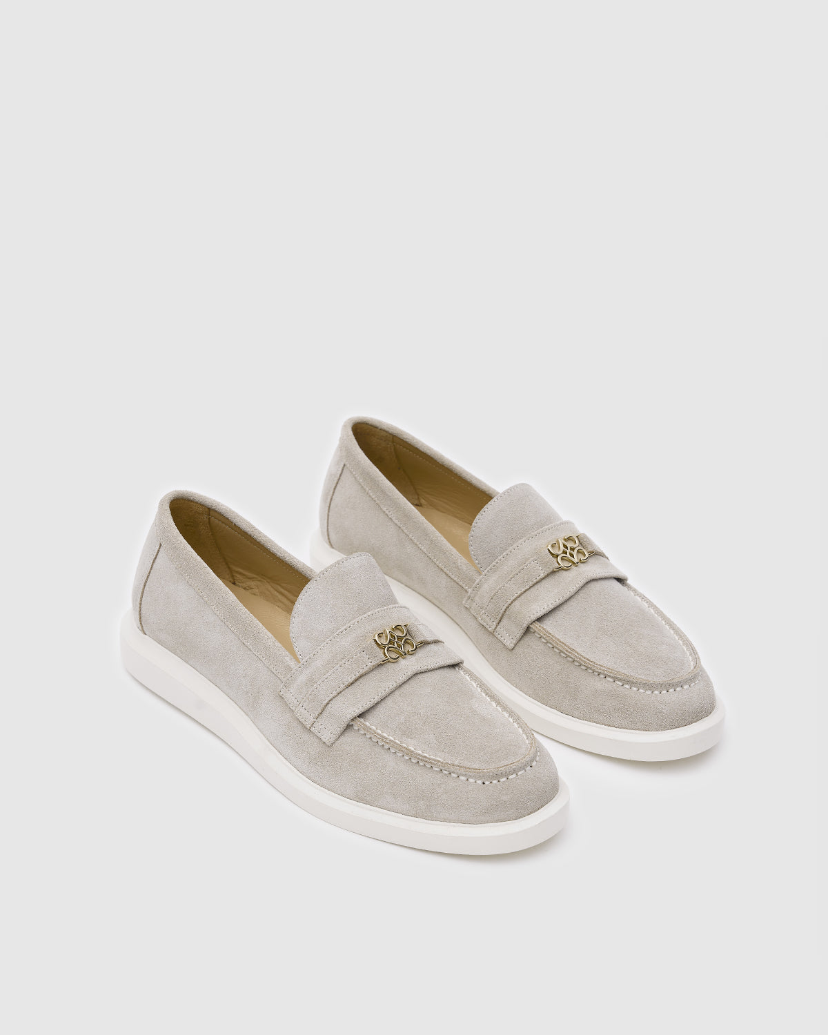 Lia Loafers Stone Suede