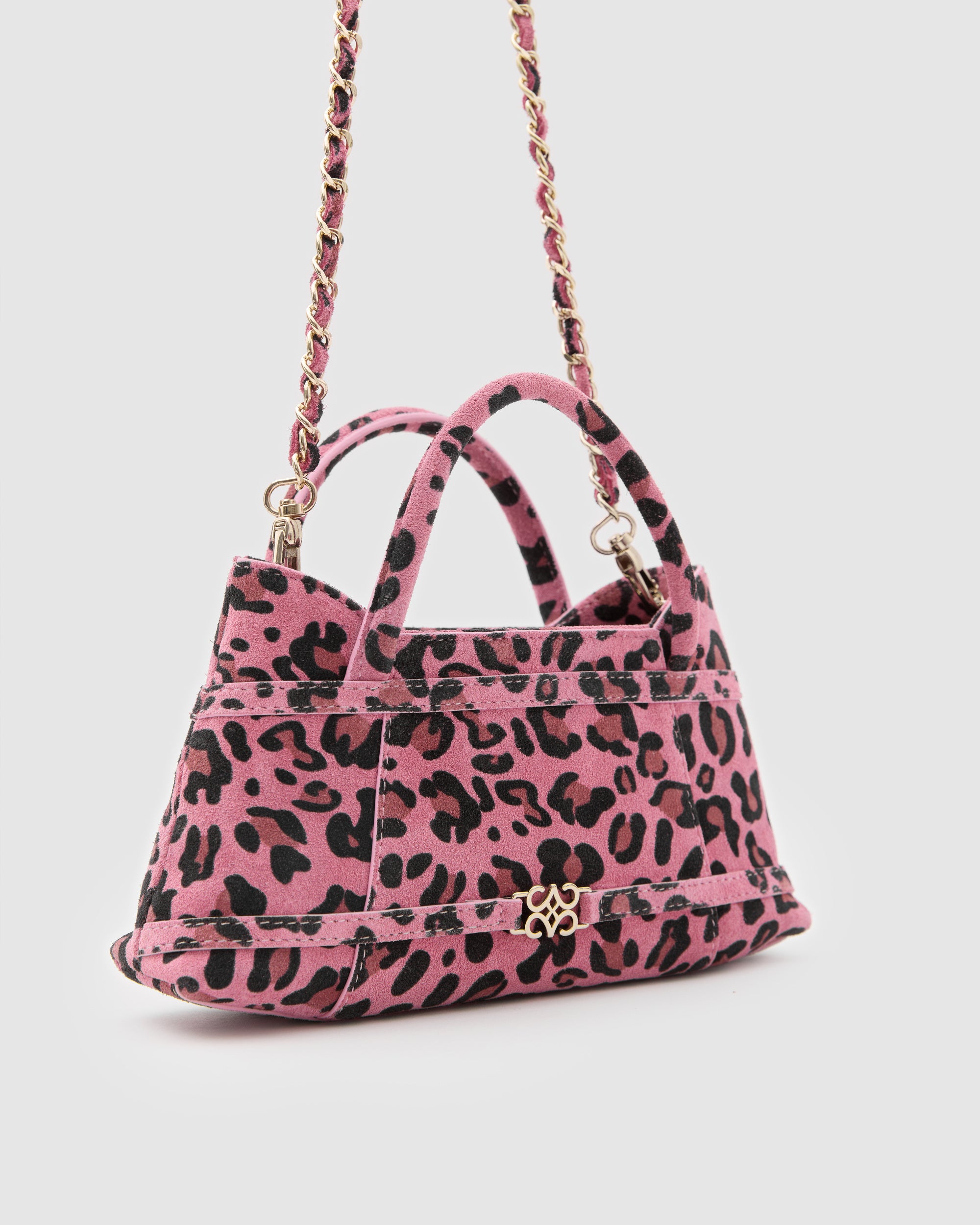 Luna Pink Leopard Suede