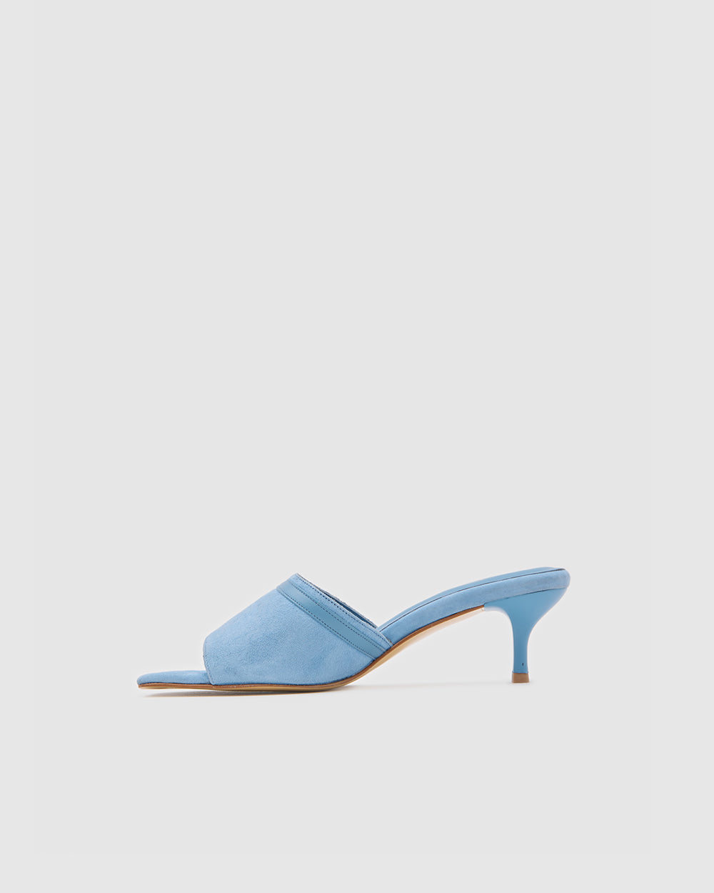 Isla Kitten Heels Baby Blue Suede