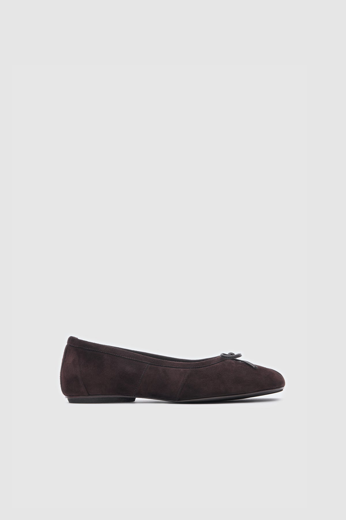 Split Toe Ballet Flats Bitter Brown Suede