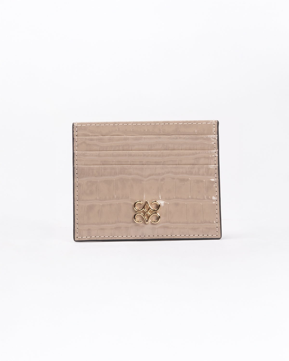 Cardholder Croco Taupe