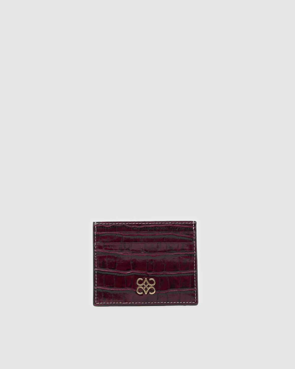 Cardholder Croco Burgundy