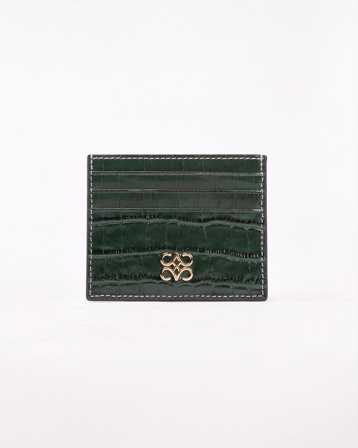 Cardholder Croco Green Pine