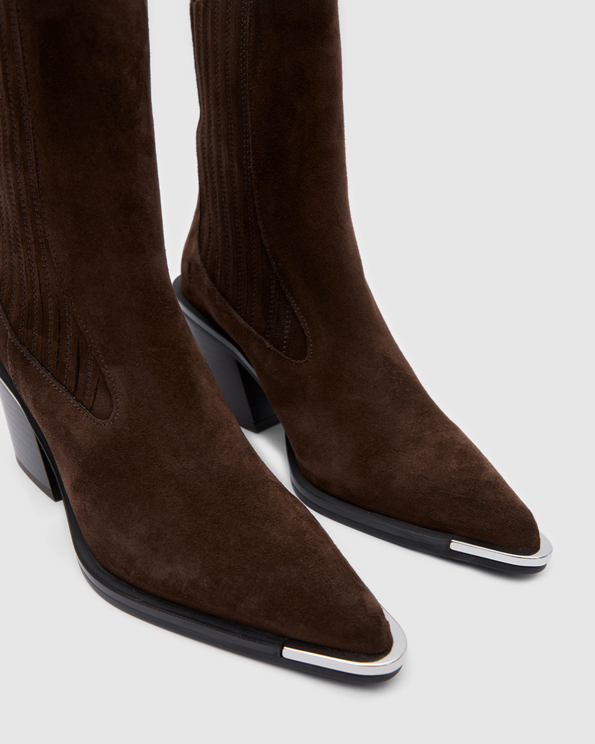 Siena Western High Bitter Brown Suede