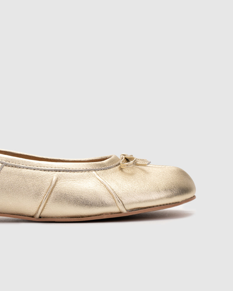Tabi Ballet Flats Metallic Gold