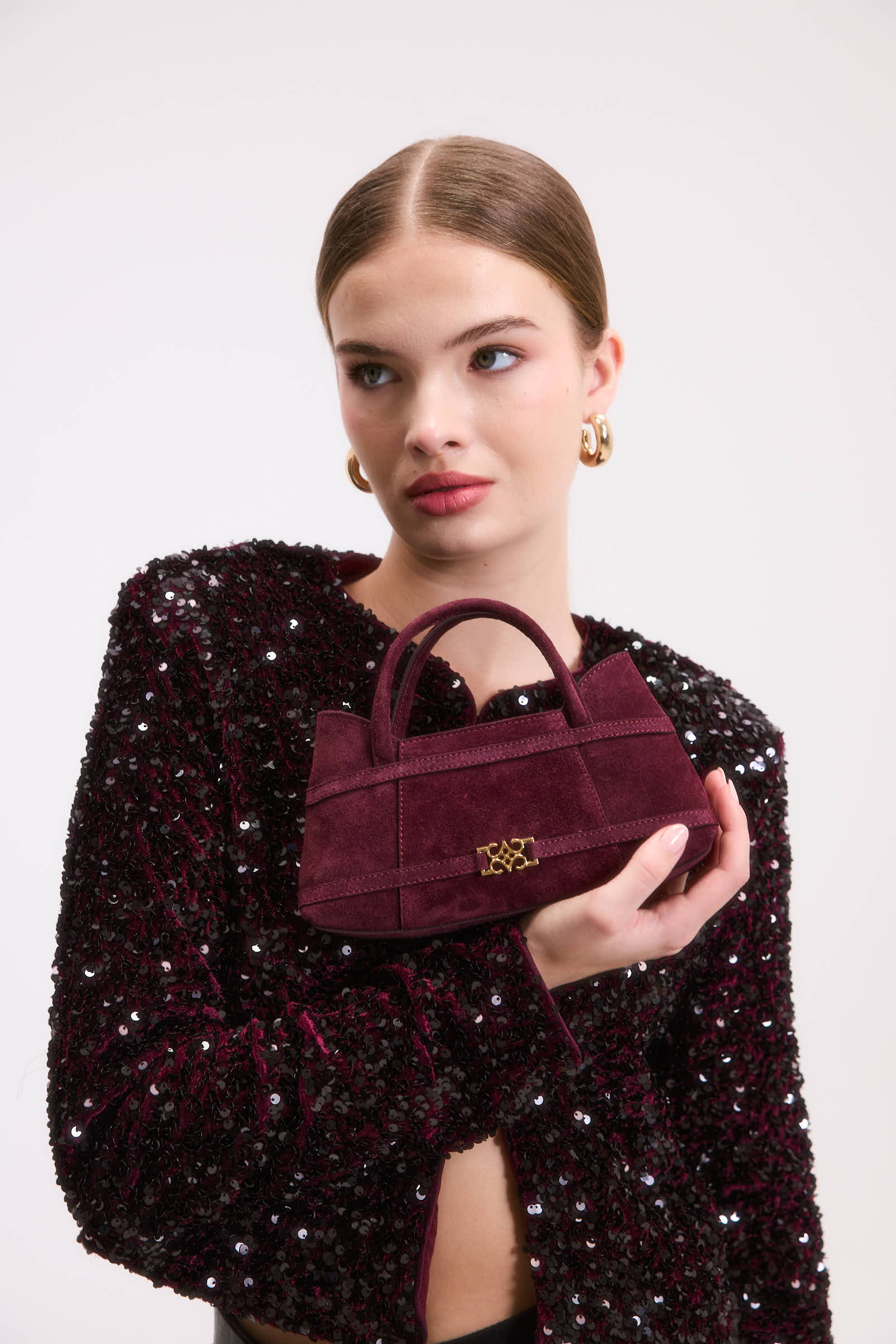 LUNA Merlot Suede
