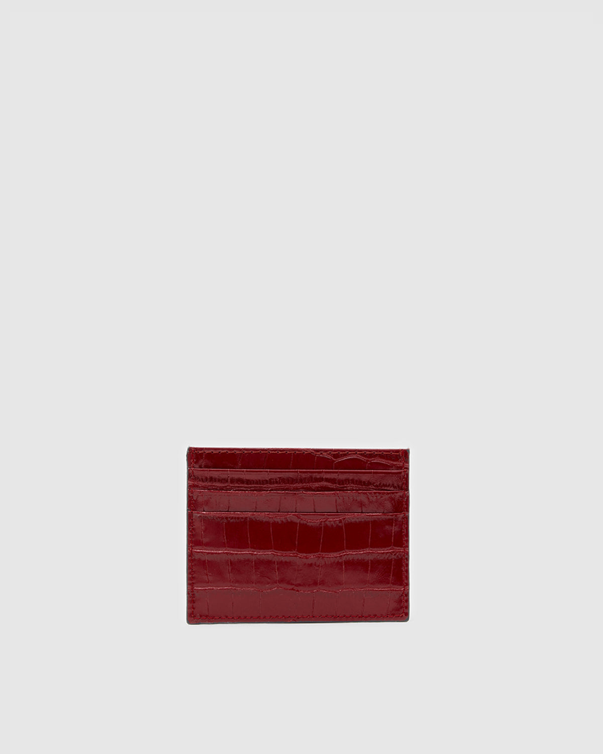 Cardholder Red Croc