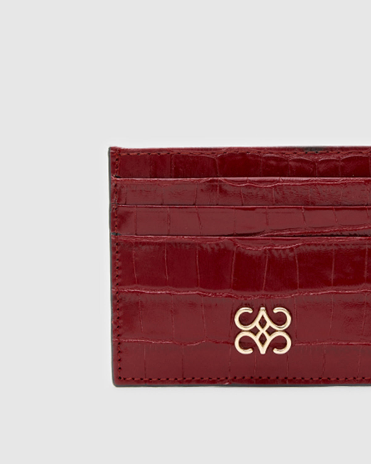 Cardholder Red Croc