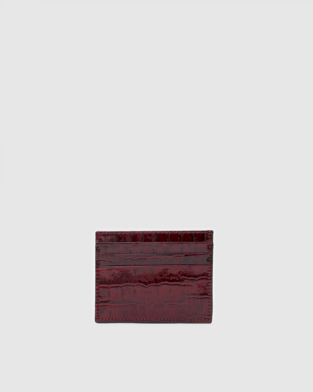 Cardholder Red&Black Croc