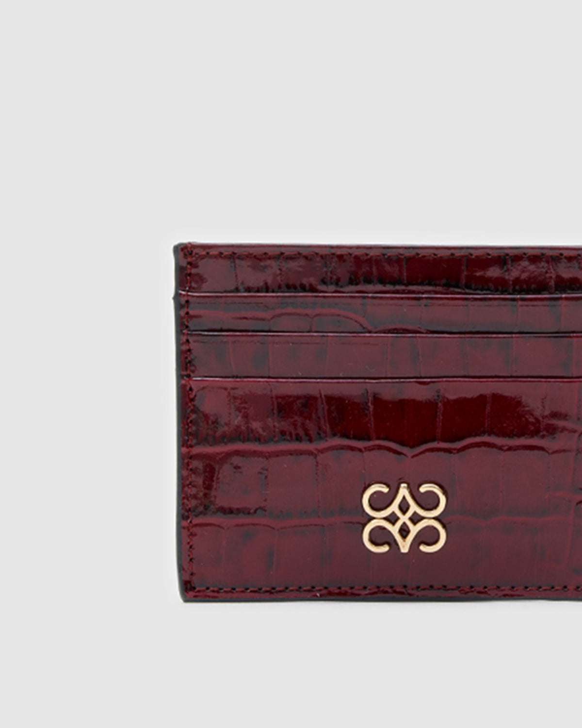 Cardholder Red&Black Croc