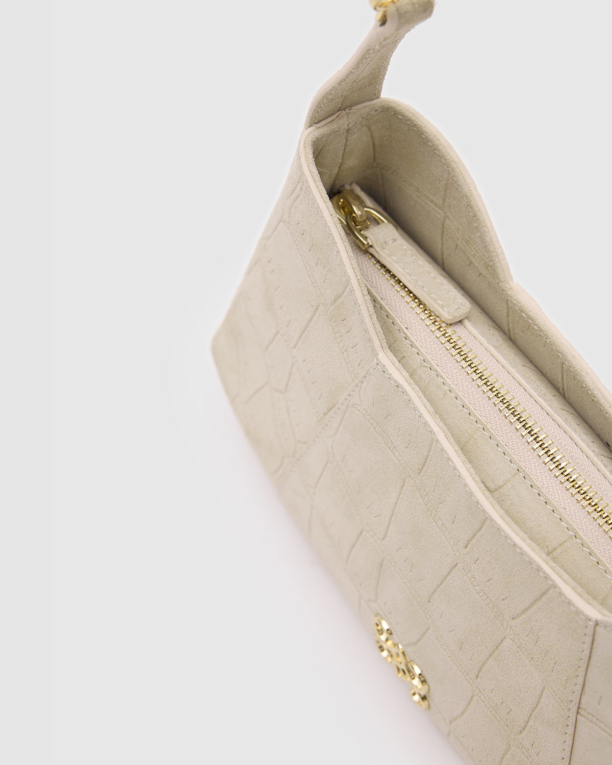 Aries Beige Croc Suede