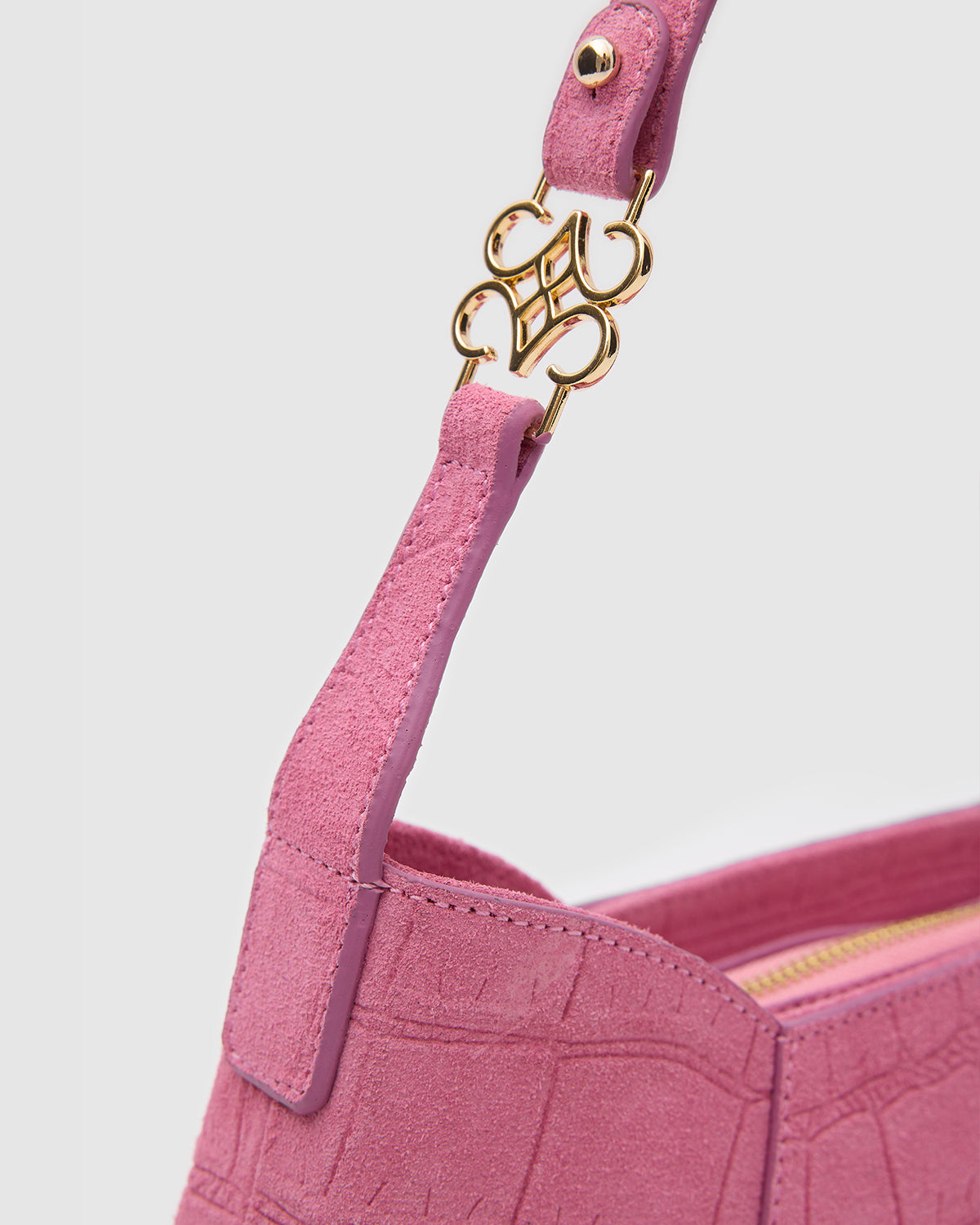 Aries Pink Croc Suede