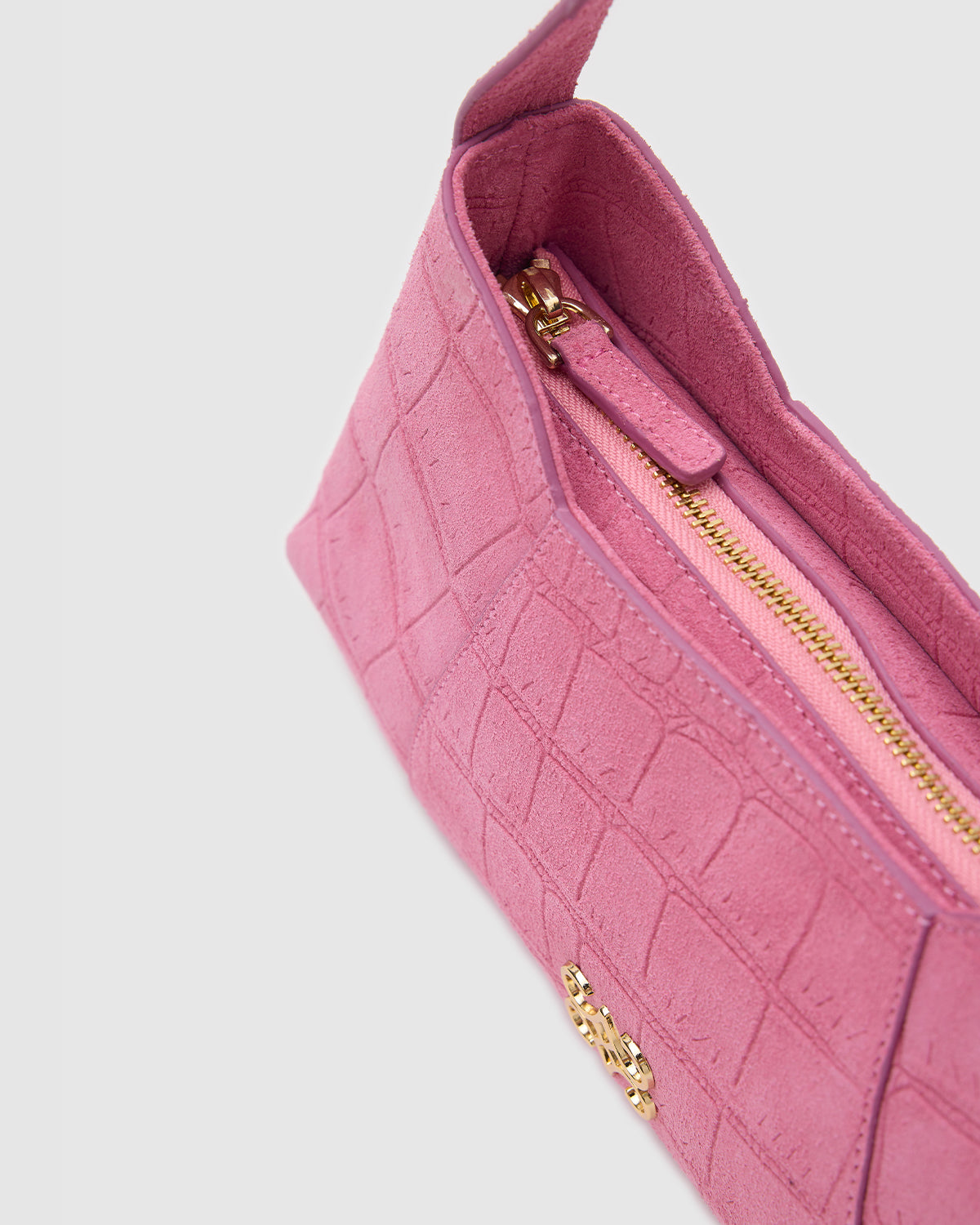 Aries Pink Croc Suede