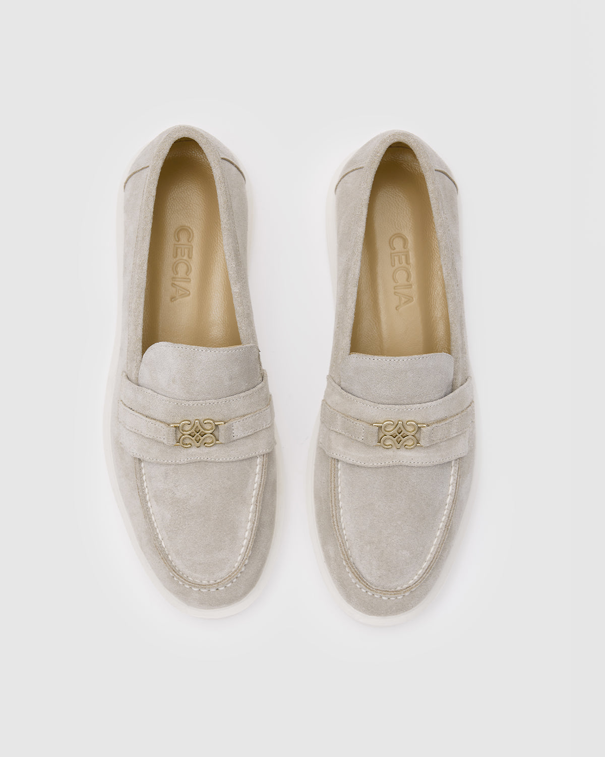 Lia Loafers Stone Suede