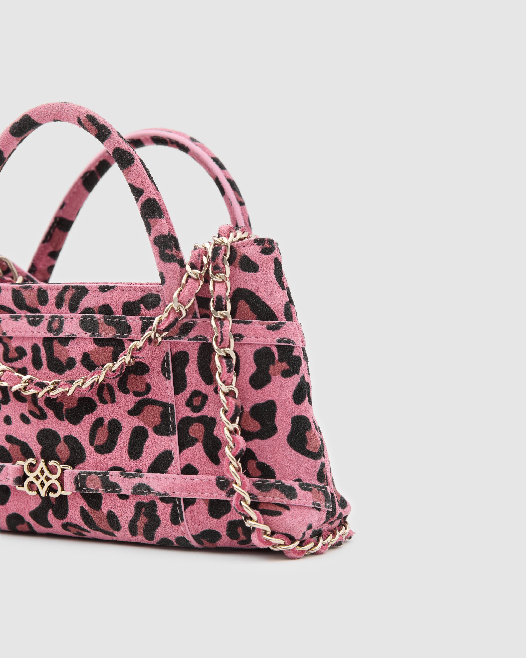 Luna Pink Leopard Suede