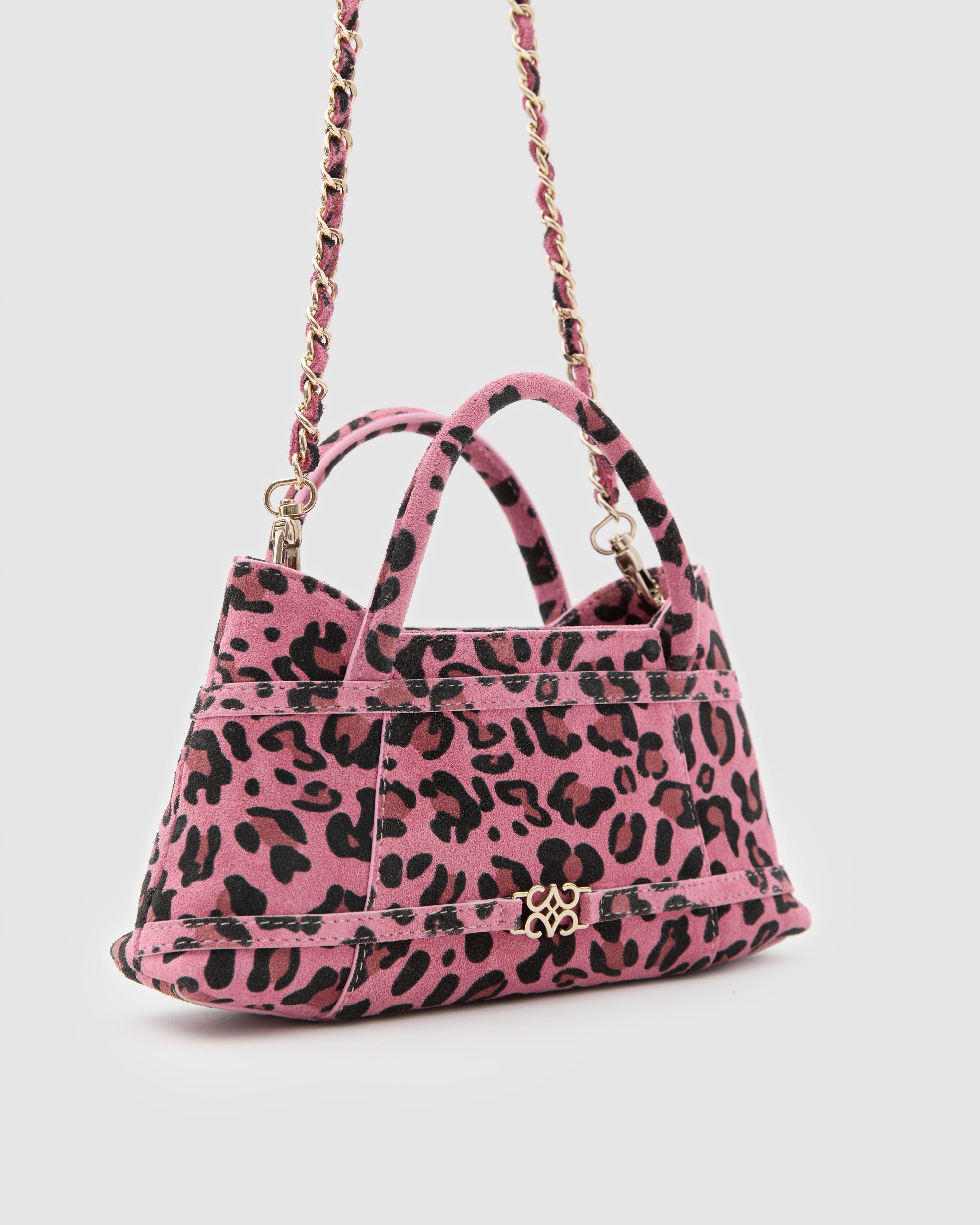 Luna Pink Leopard Suede