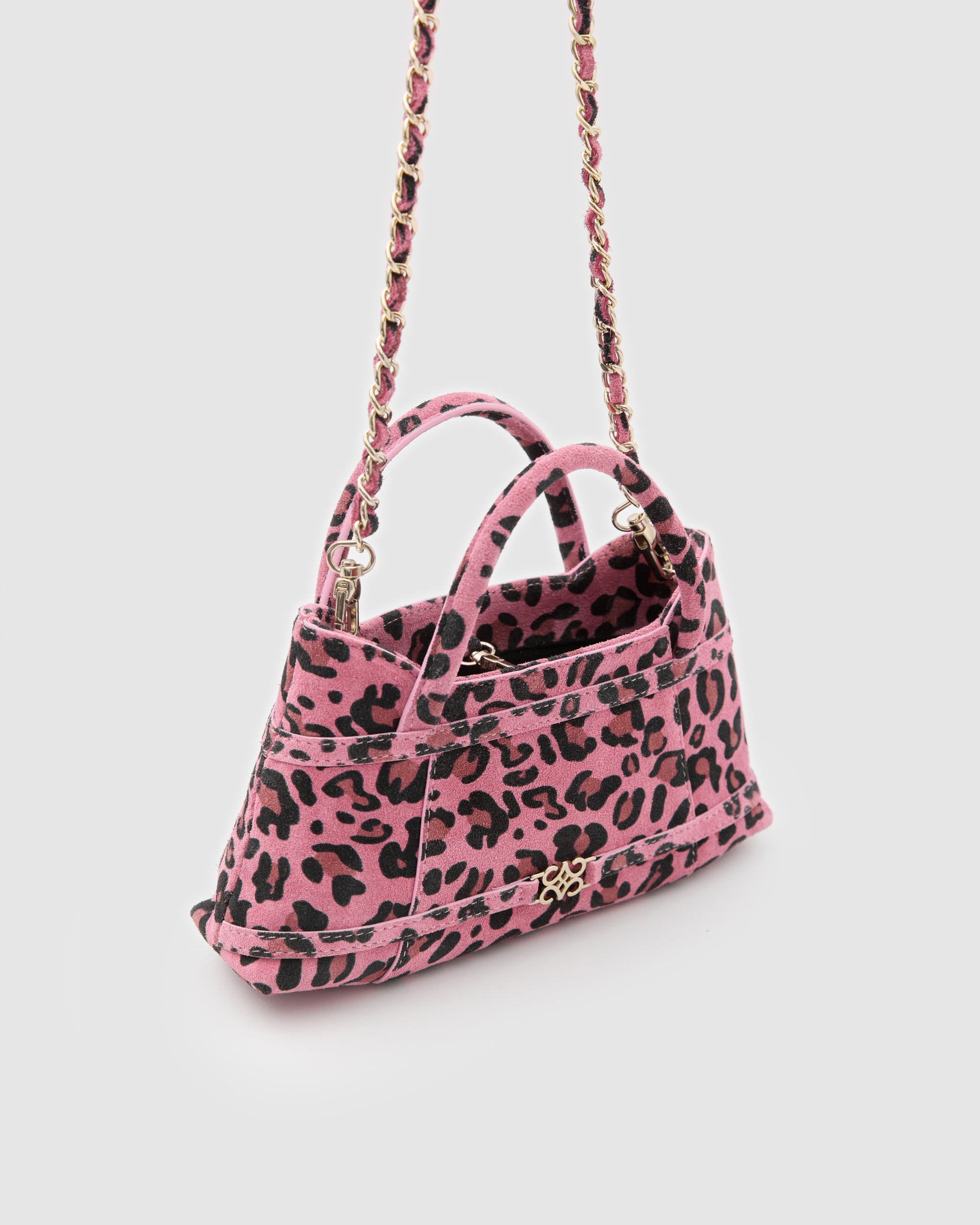 Luna Pink Leopard Suede