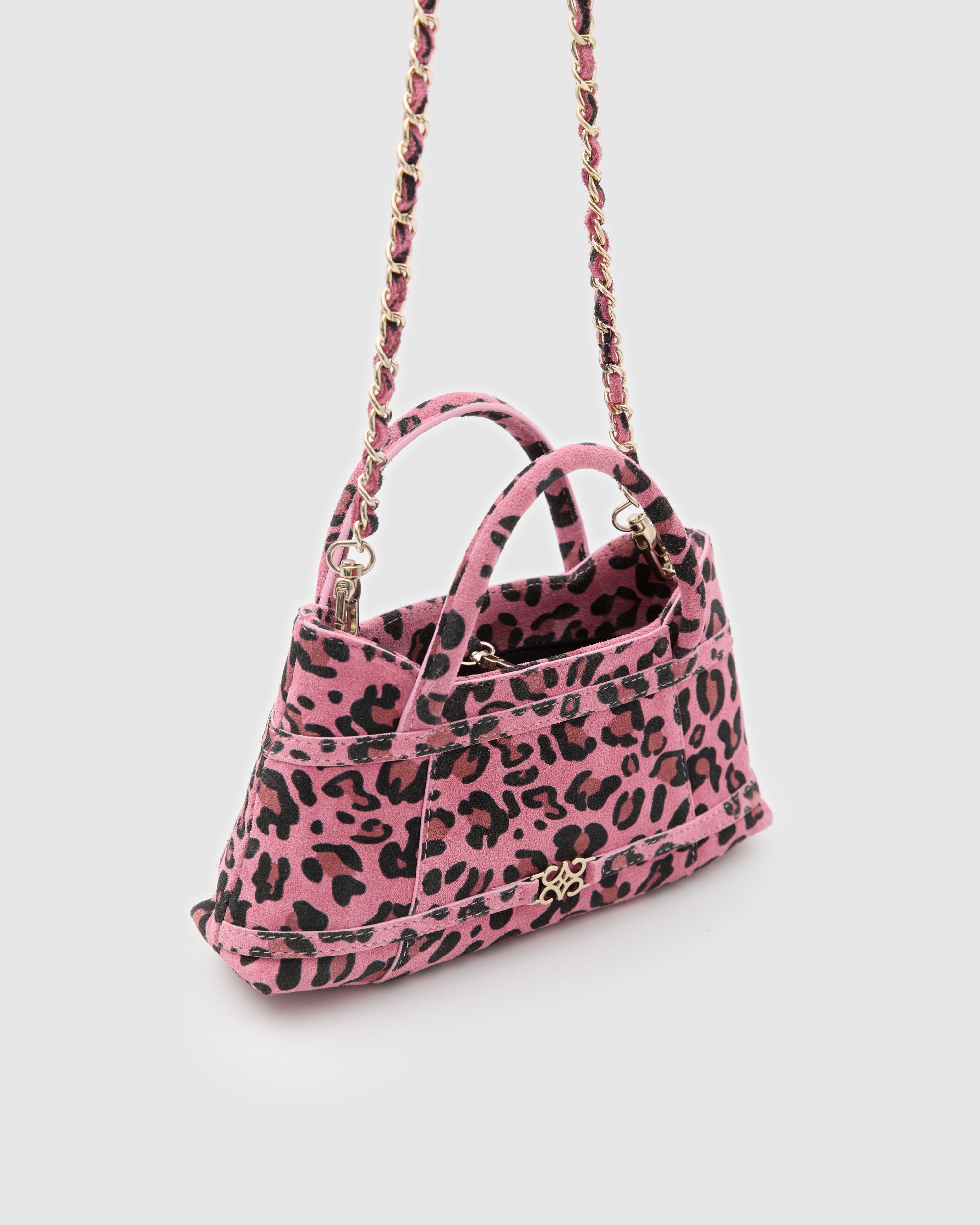 Luna Pink Leopard Suede