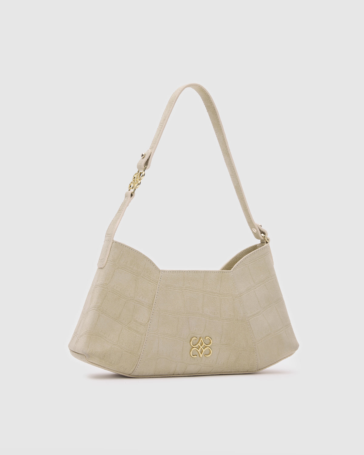 Aries Beige Croc Suede