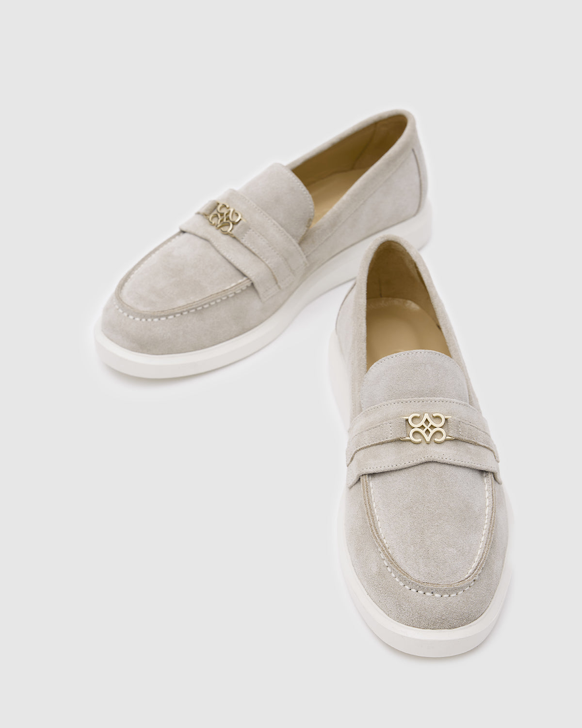 Lia Loafers Stone Suede