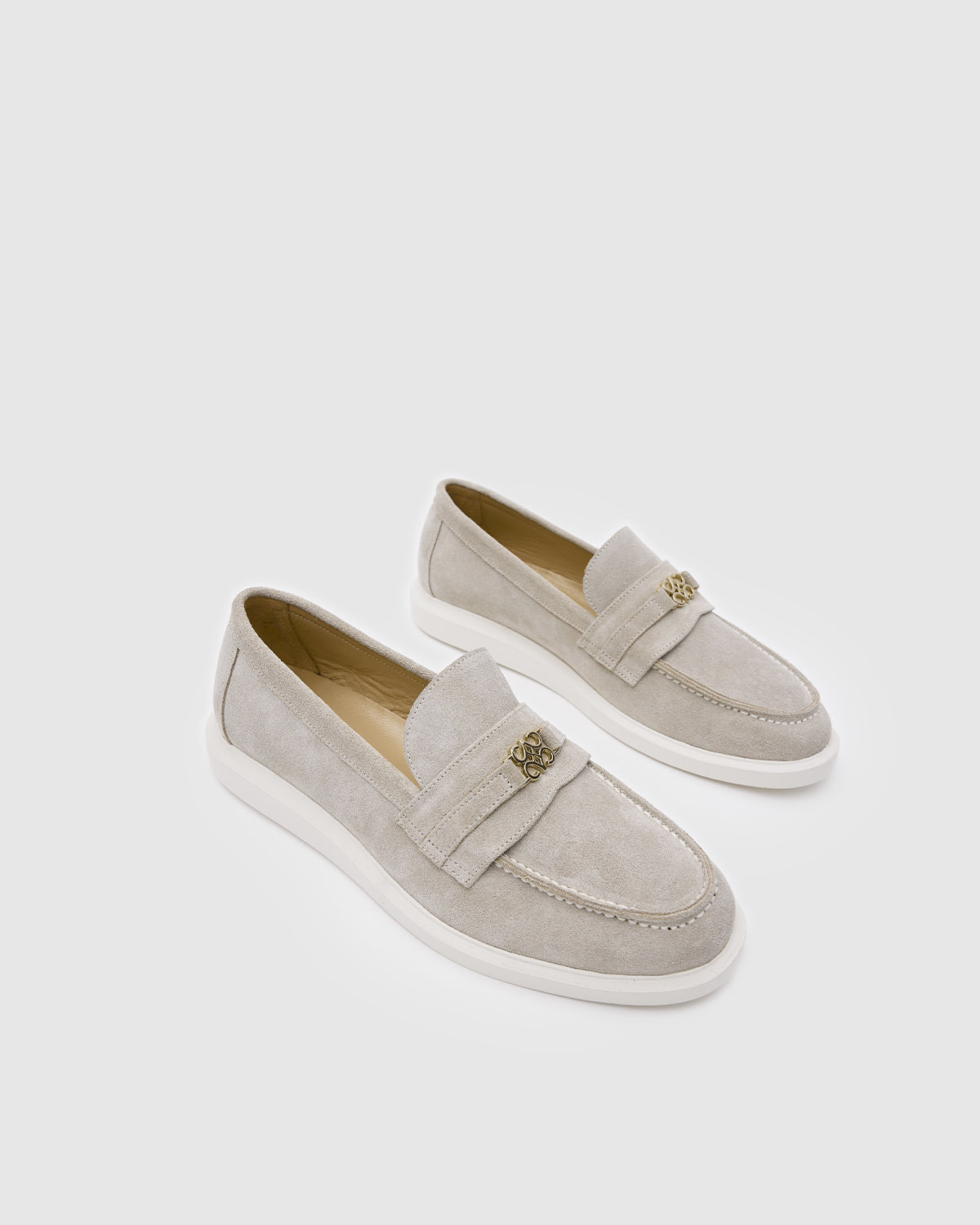 Lia Loafers Stone Suede