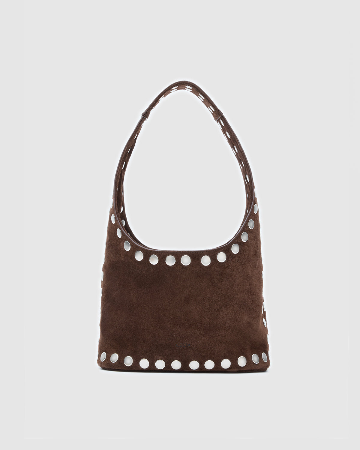 Stud Bitter Brown Suede