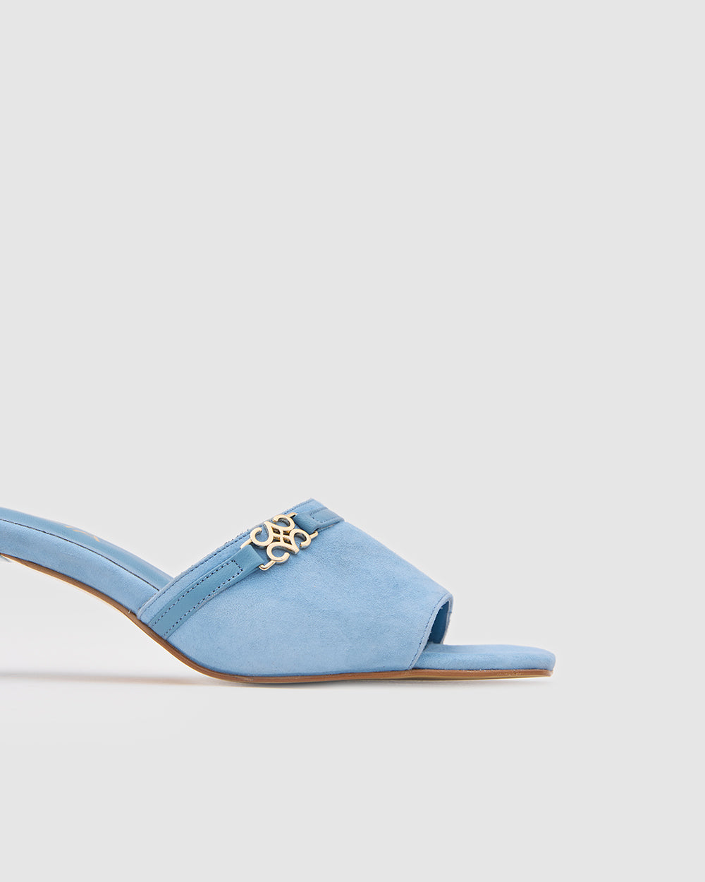 Isla Kitten Heels Baby Blue Suede