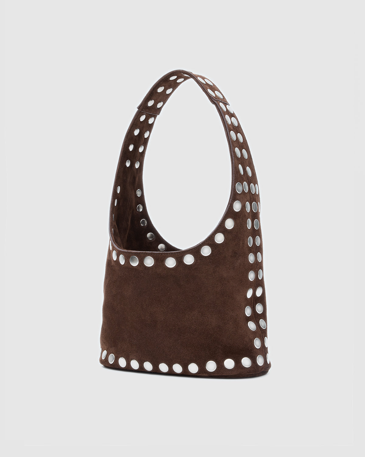 Stud Bitter Brown Suede