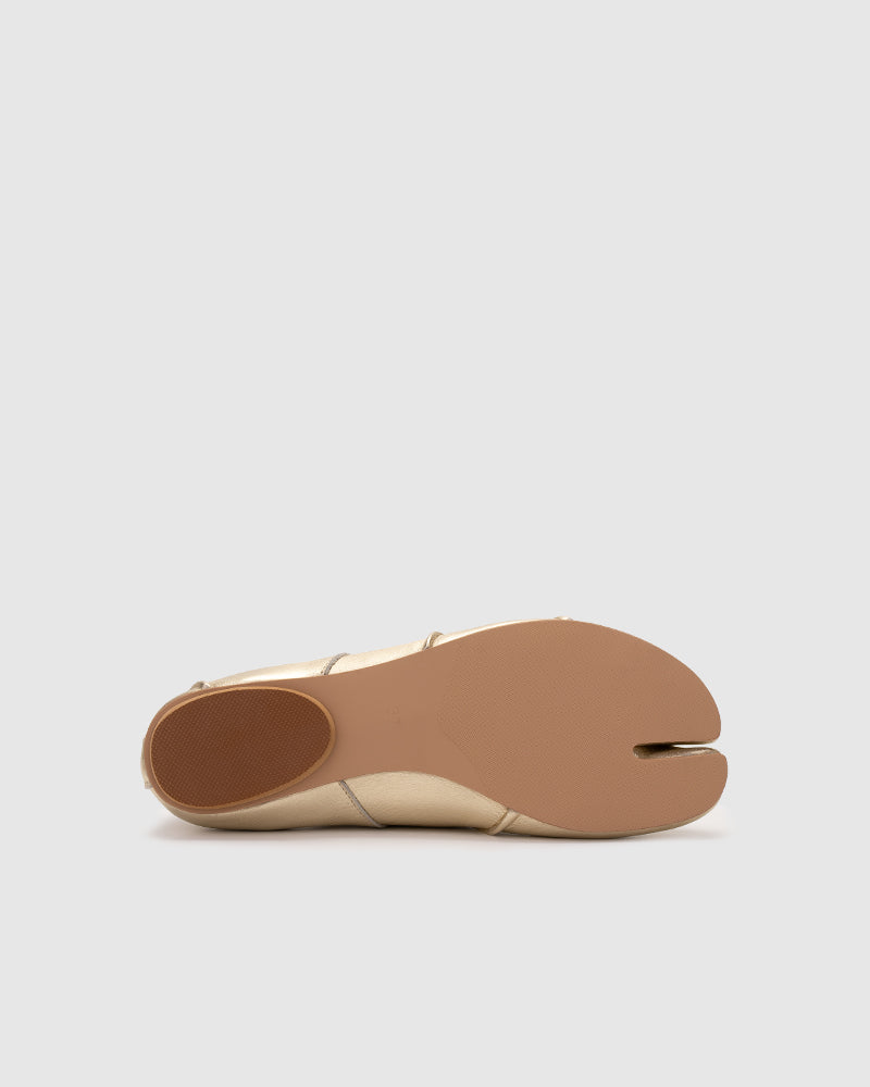 Tabi Ballet Flats Metallic Gold