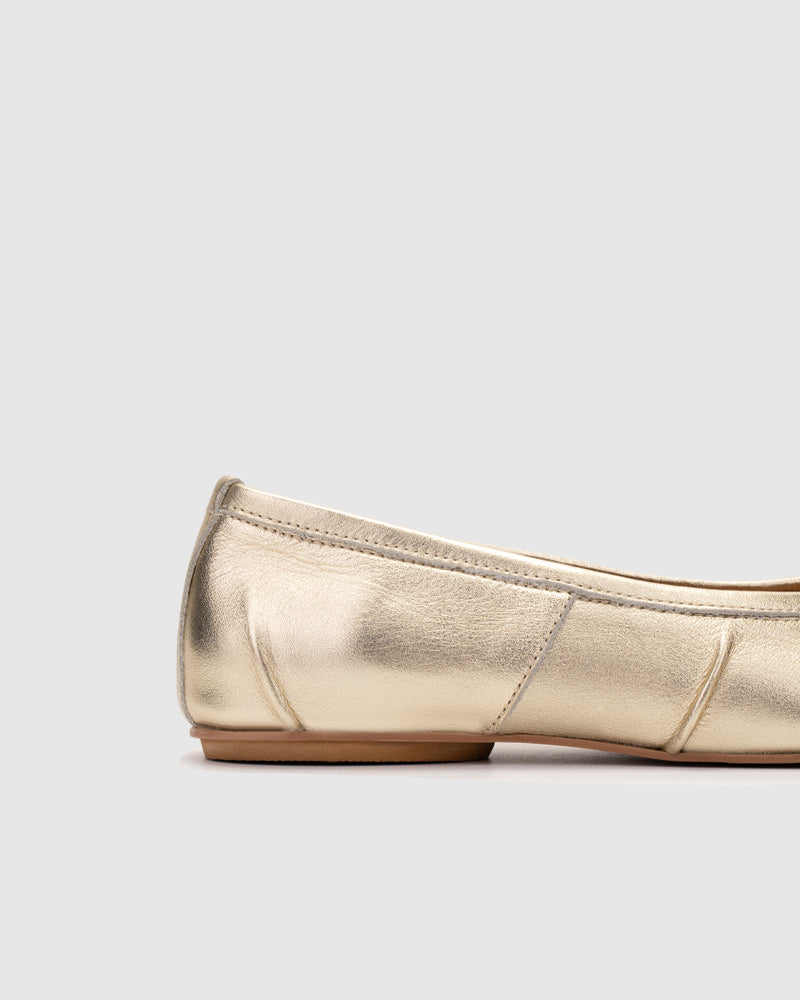 Tabi Ballet Flats Metallic Gold