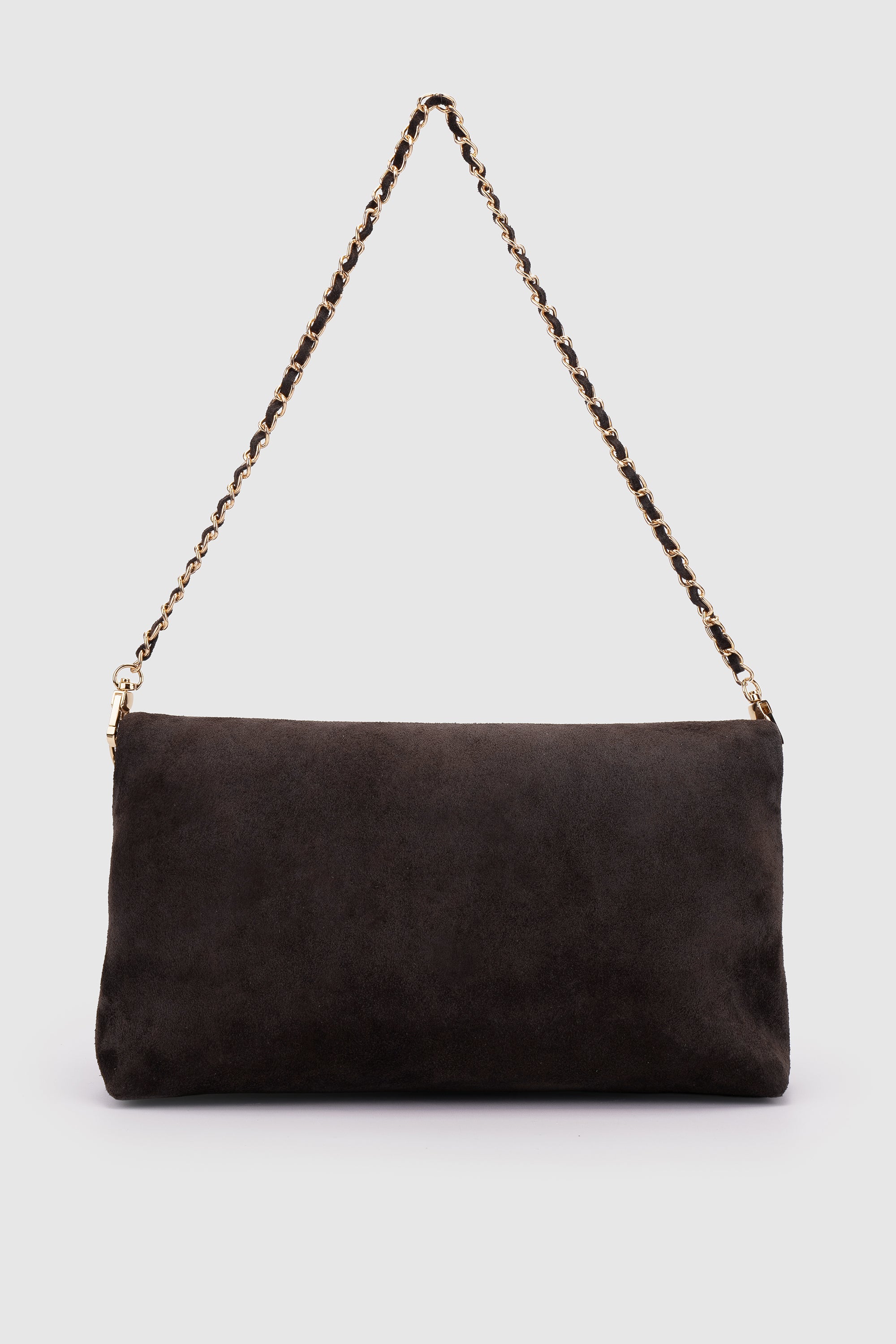 IRA CLUTCH ESPRESSO SUEDE