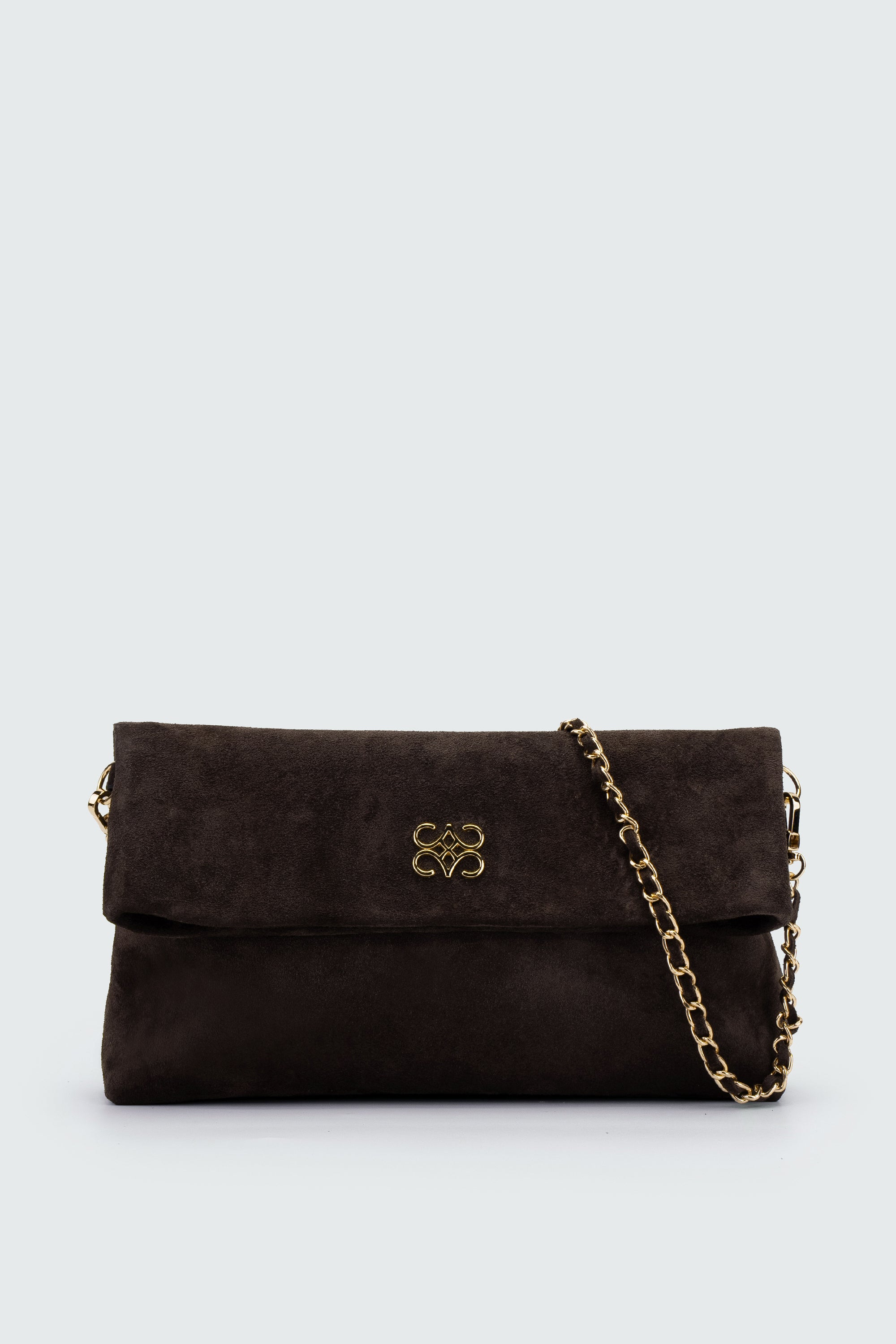 IRA CLUTCH ESPRESSO SUEDE
