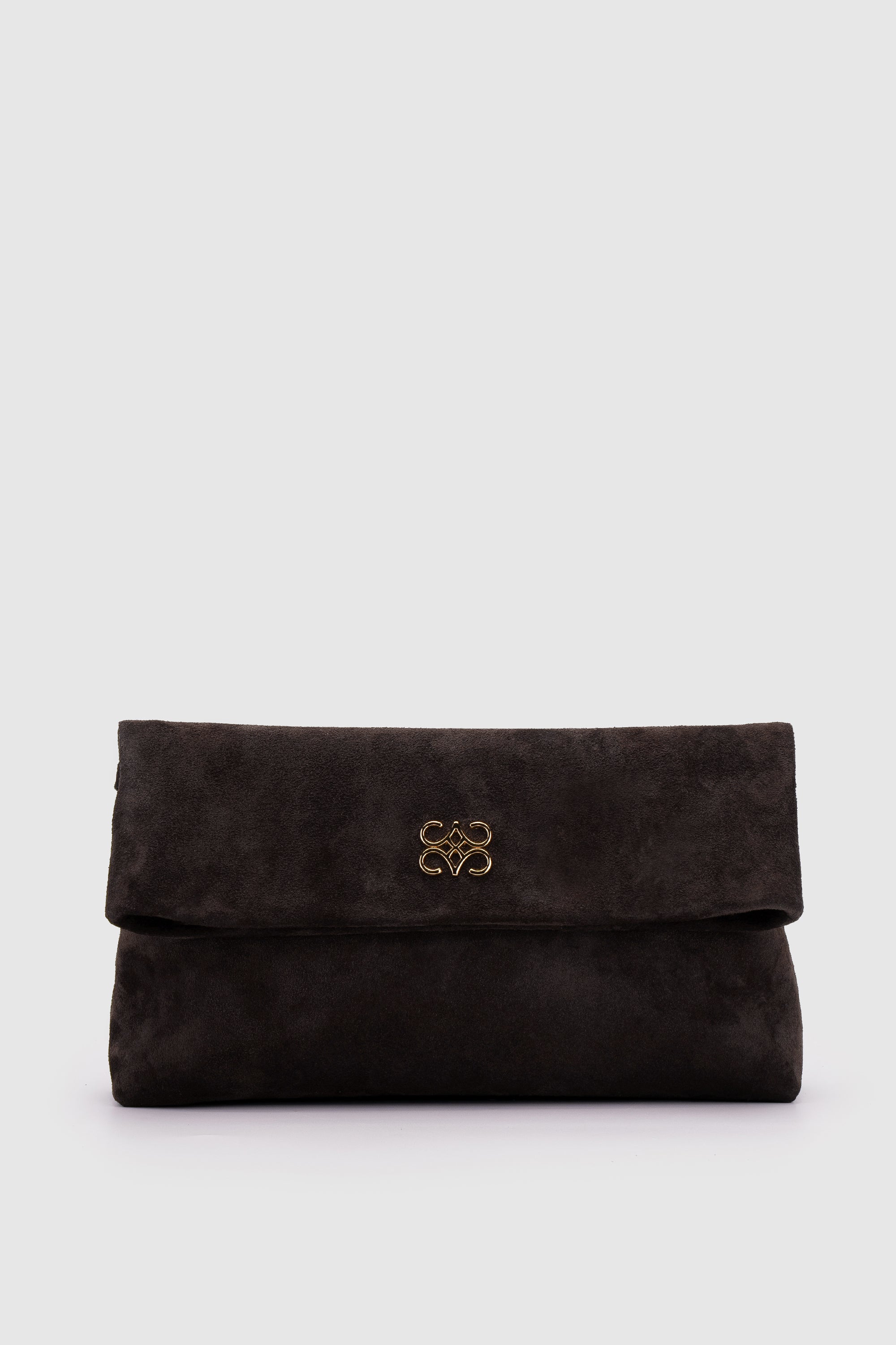 IRA CLUTCH ESPRESSO SUEDE