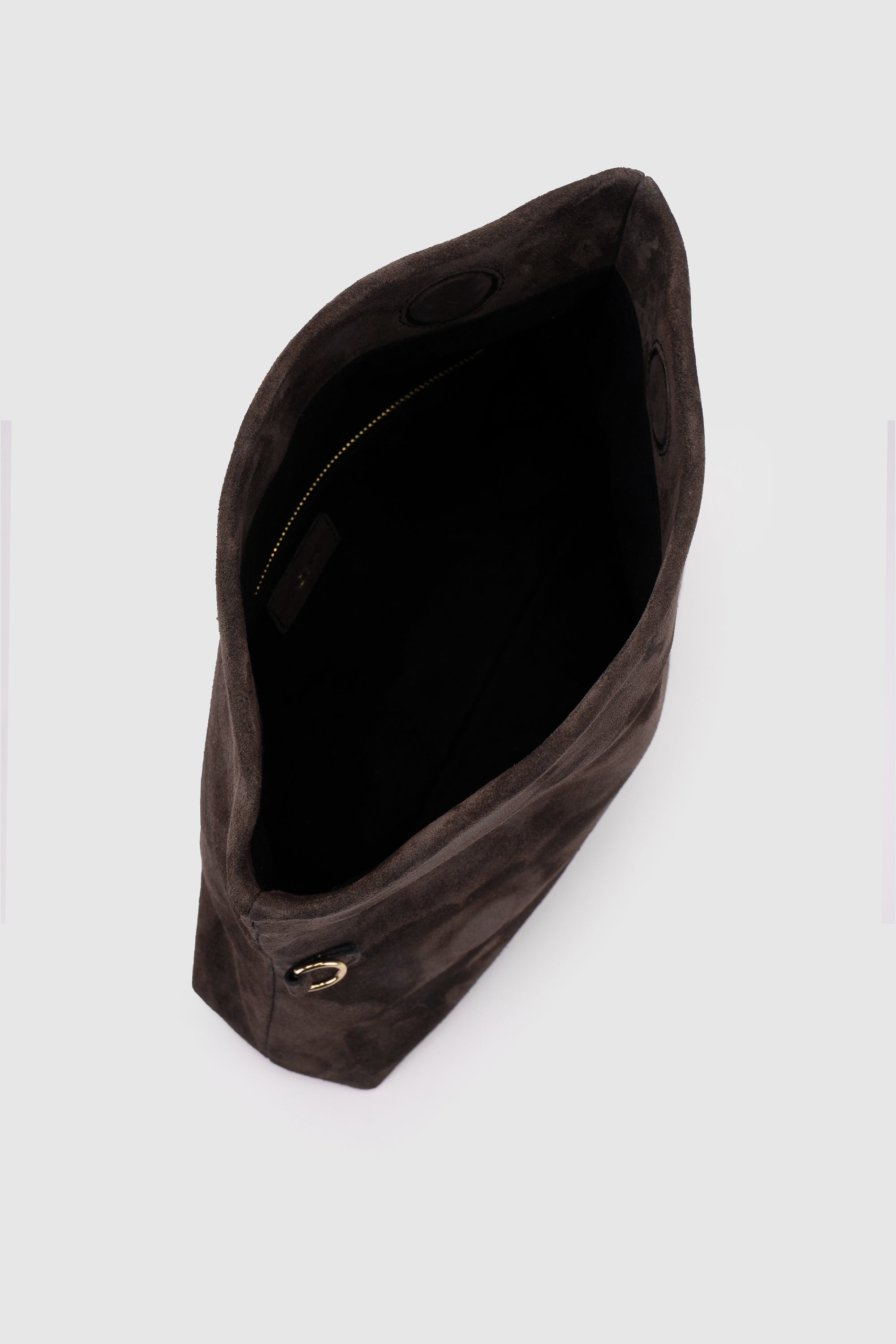 IRA CLUTCH ESPRESSO SUEDE