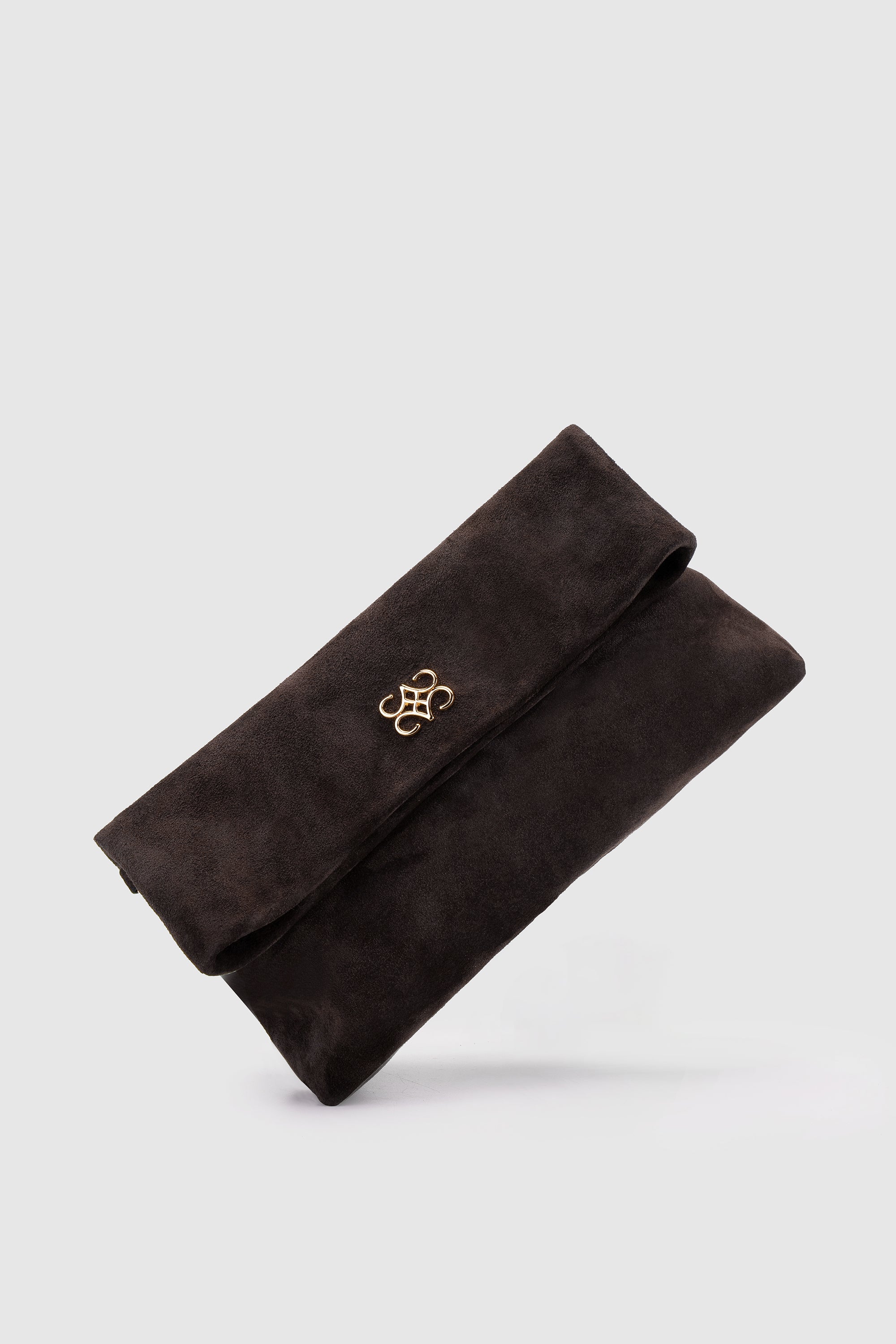 IRA CLUTCH ESPRESSO SUEDE