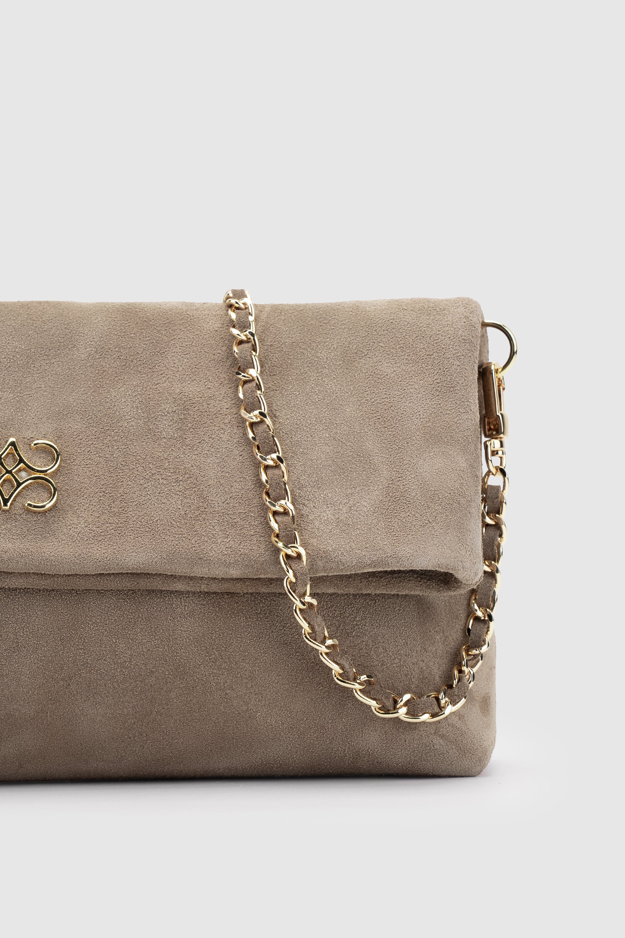 IRA CLUTCH SAND SUEDE
