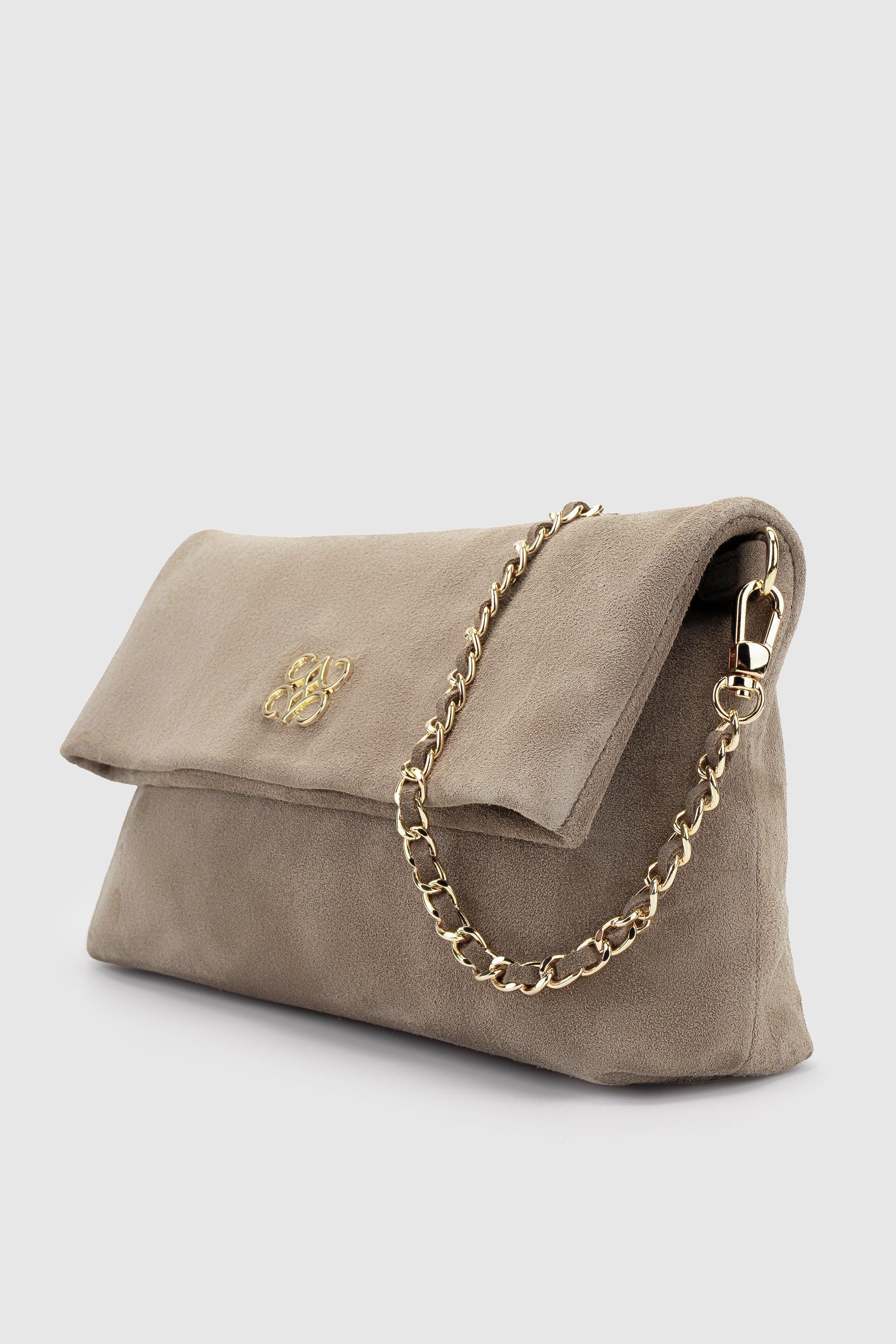 IRA CLUTCH SAND SUEDE