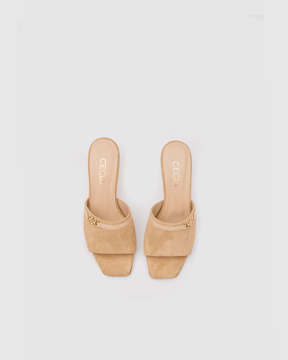 Isla Kitten Heels Beige Suede
