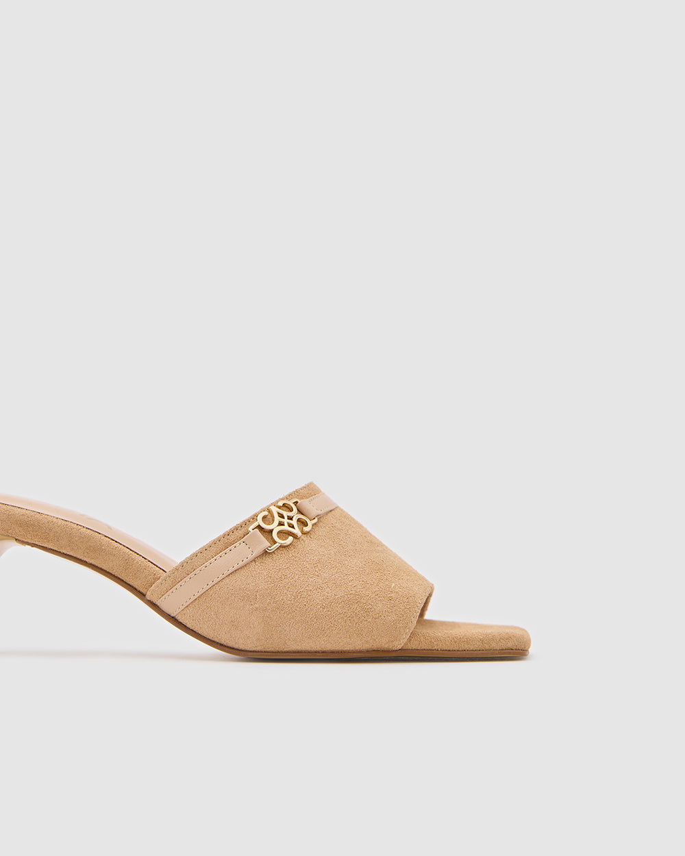 Isla Kitten Heels Beige Suede