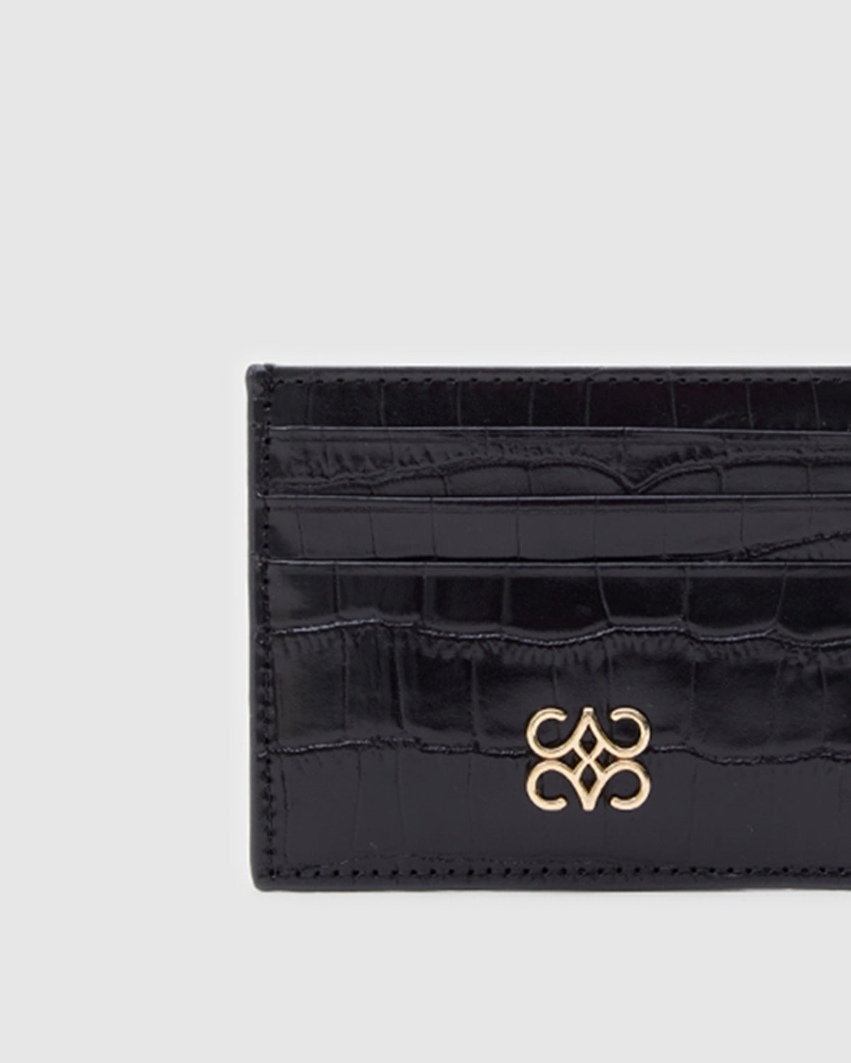 Cardholder Black Croc